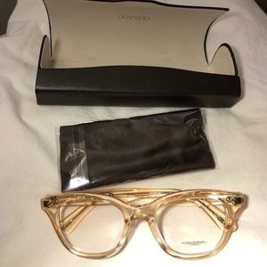 Oliver Peoples Netta 0OV5408U transparent blush eyeglasses with case. New